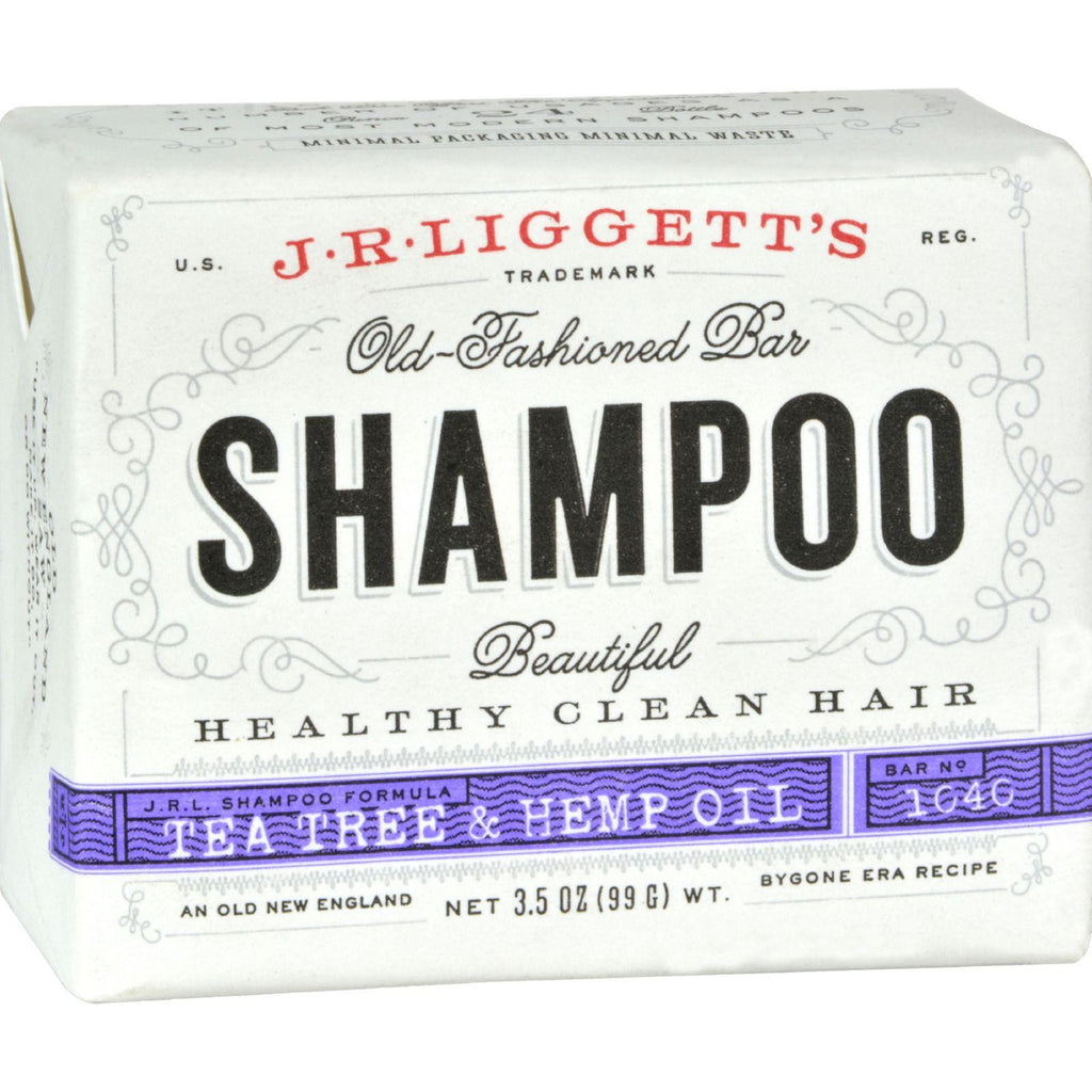 J.r. Liggett's Old-fashioned Bar Shampoo Tea Tree And Hemp Oil Formula - 3.5 Oz