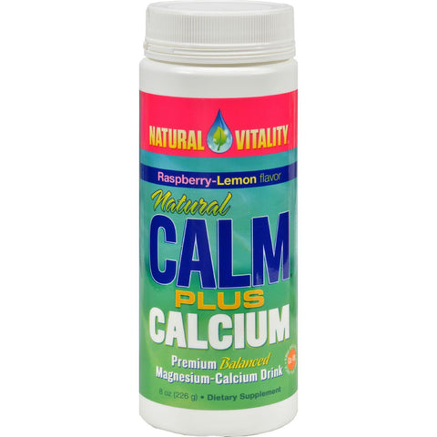 Natural Vitality Natural Calm Plus Calcium Organic Raspberry-lemon - 8 Oz