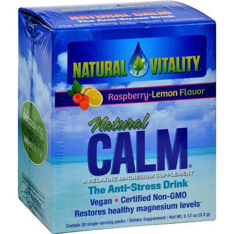 Natural Vitality Magnesium Natural Calm Raspberry Lemon - 30 Packets