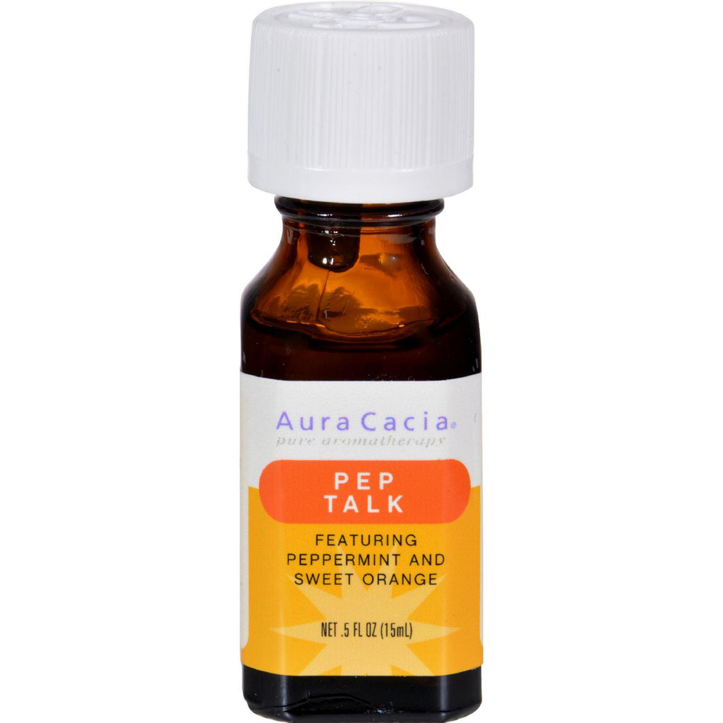 Aura Cacia Essential Solutions Oil Pep Talk Peppermint And Sweet Orange - 0.5 Fl Oz