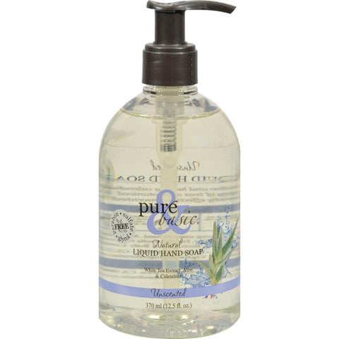 Pure And Basic Green Tea Naturals Liquid Hand Soap Unscented - 12.5 Fl Oz