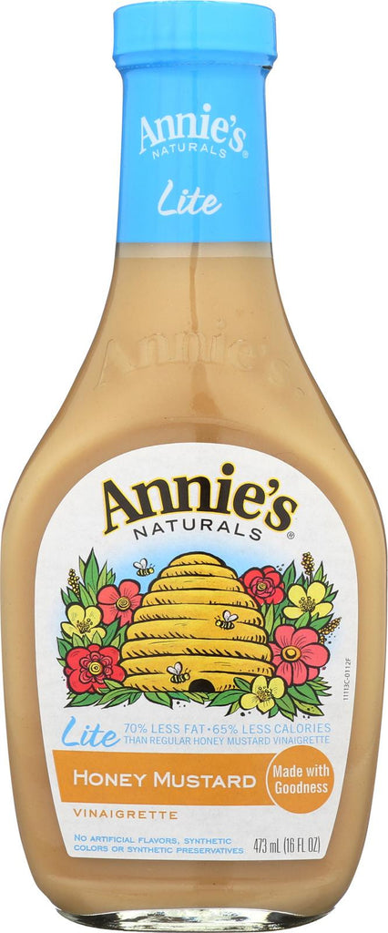 Annie's Naturals Lite Dressing Vinaigrette Honey Mustard - Case Of 6 - 16 Fl Oz.