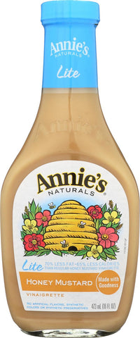 Annie's Naturals Lite Dressing Vinaigrette Honey Mustard - Case Of 6 - 16 Fl Oz.