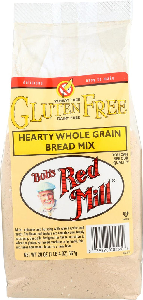 Bob's Red Mill Gluten Free Hearty Whole Grain Bread Mix - 20 Oz - Case Of 4