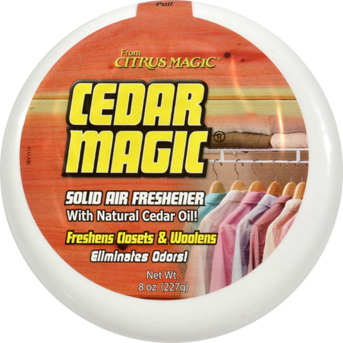 Citrus Magic Cedar Magic Solid Air Freshener - Case Of 6 - 8 Oz