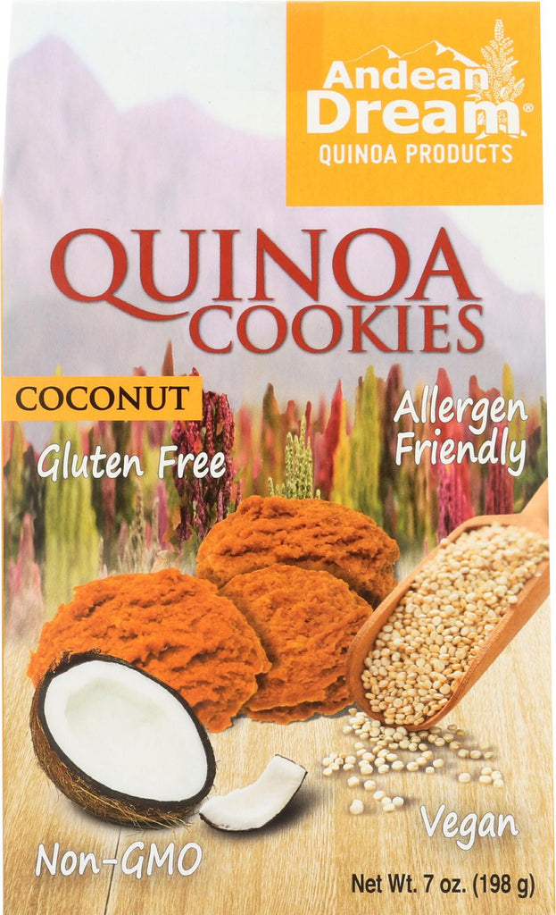 Andean Dream Gluten Free Quinoa Cookies Coconut - Case Of 6 - 7 Oz.