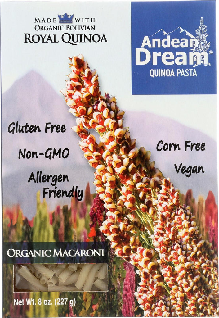 Andean Dream Gluten Free Organic Macaroni Quinoa Pasta - Case Of 12 - 8 Oz.