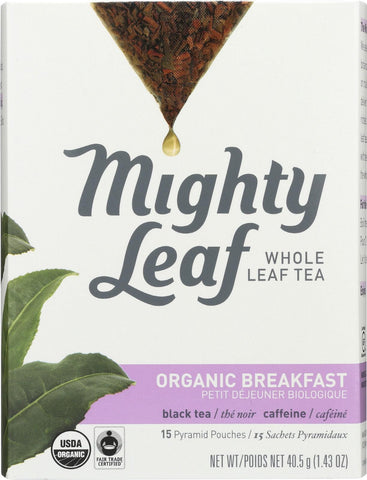 Mighty Leaf Tea Black Tea - Organic Breakfast - Case Of 6 - 15 Bags