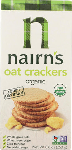 Nairn's Rough Cut Organic Oatcakes - Case Of 12 - 8.8 Oz.