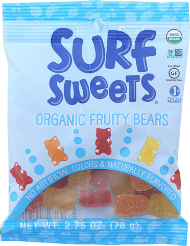 Surf Sweets Organic Fruity Bears - Case Of 12 - 2.75 Oz.