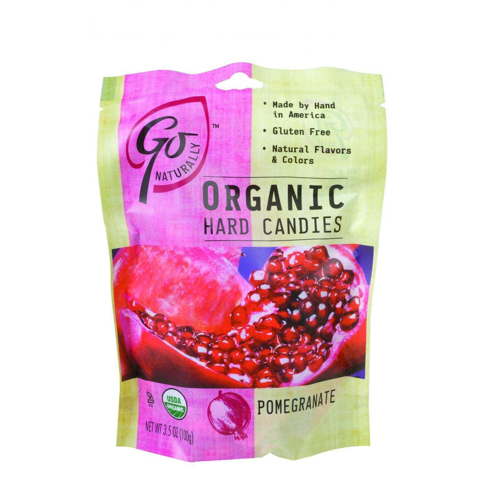 Go Organic Hard Candy - Pomegranate - 3.5 Oz - Case Of 6