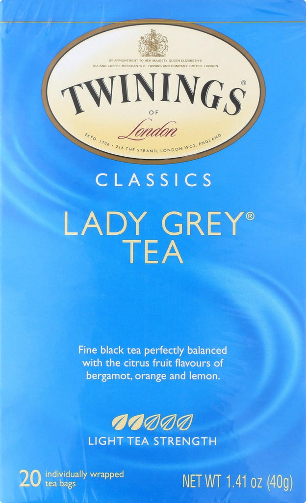 Twining's Tea Black Tea - Lady Grey - Case Of 6 - 20 Bags