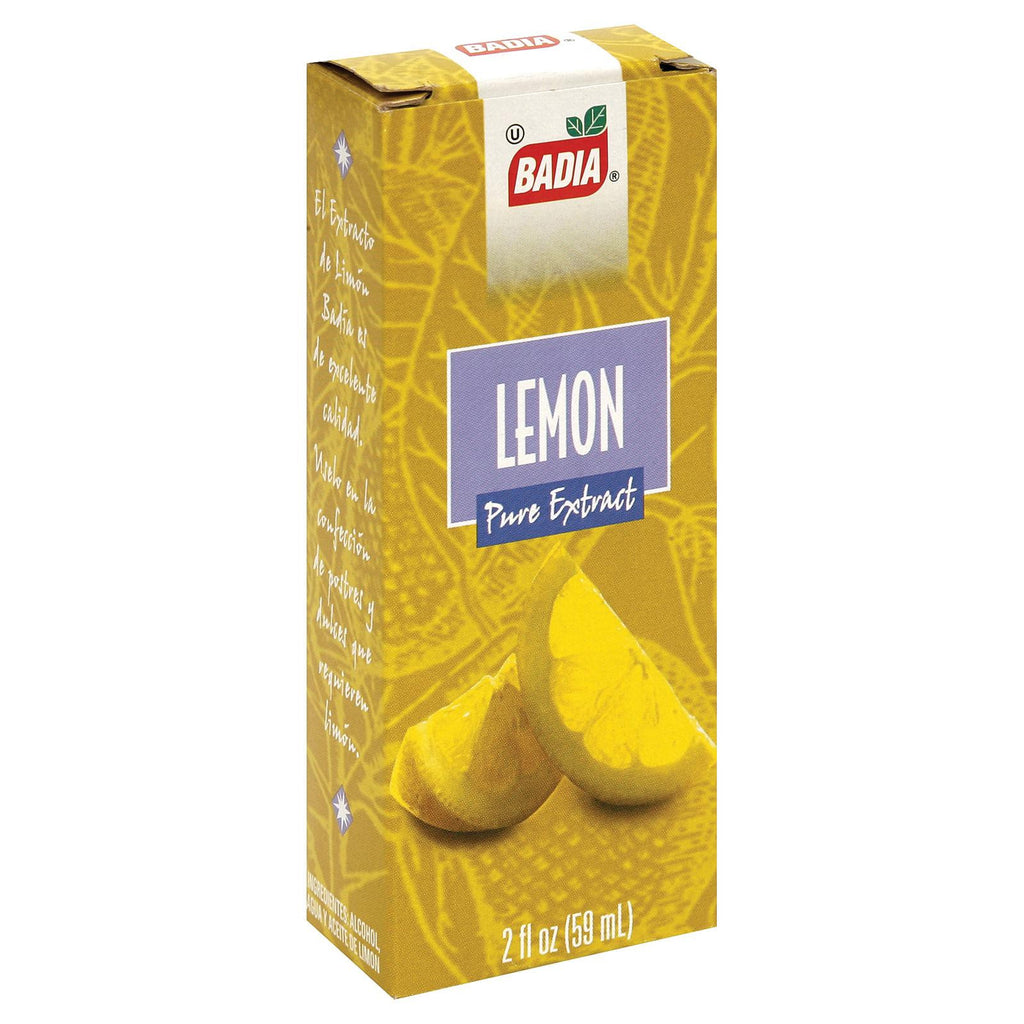 Badia Spices Pure Extract Lemon - Case Of 12 - 2 Fl Oz.