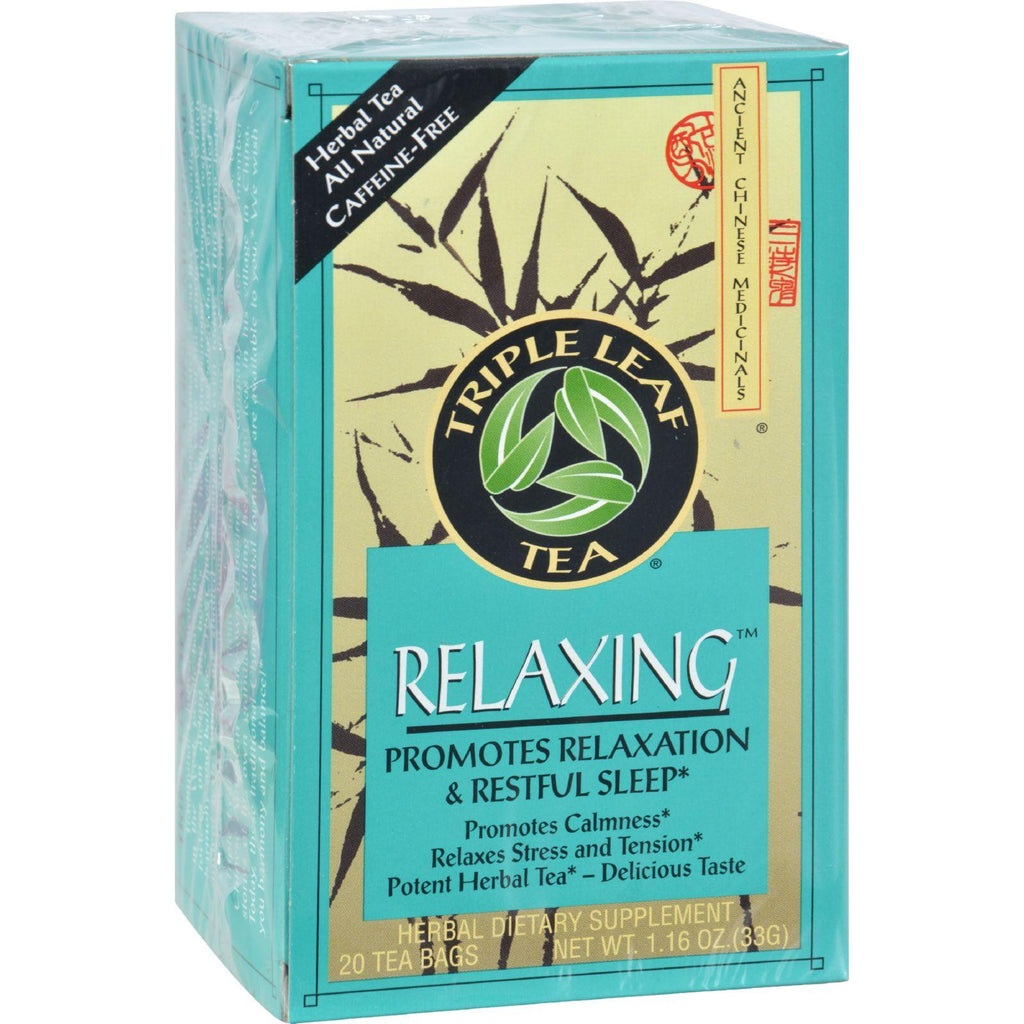 Triple Leaf Tea Relaxing Herb Tea - 20 Tea Bags - Case Of 6