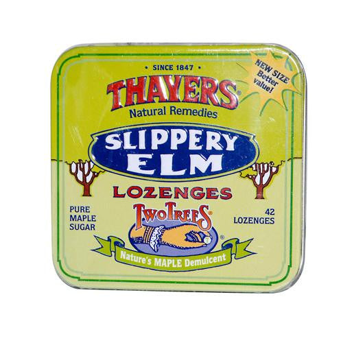 Thayers Slippery Elm Lozenges Maple - 42 Lozenges - Case Of 10