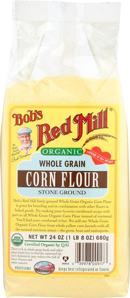 Bob's Red Mill Organic Corn Flour - 24 Oz - Case Of 4