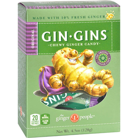 Ginger People Gin Gins Chewy Ginger Candy - 4.5 Oz - Case Of 12