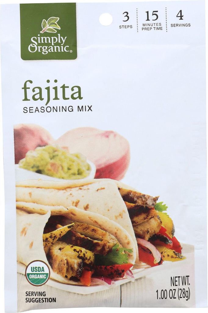 Simply Organic Seasoning Mix - Fajita - Case Of 12 - 1 Oz.