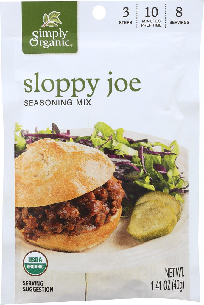 Simply Organic Seasoning Mix - Sloppy Joe - Case Of 12 - 1.41 Oz.