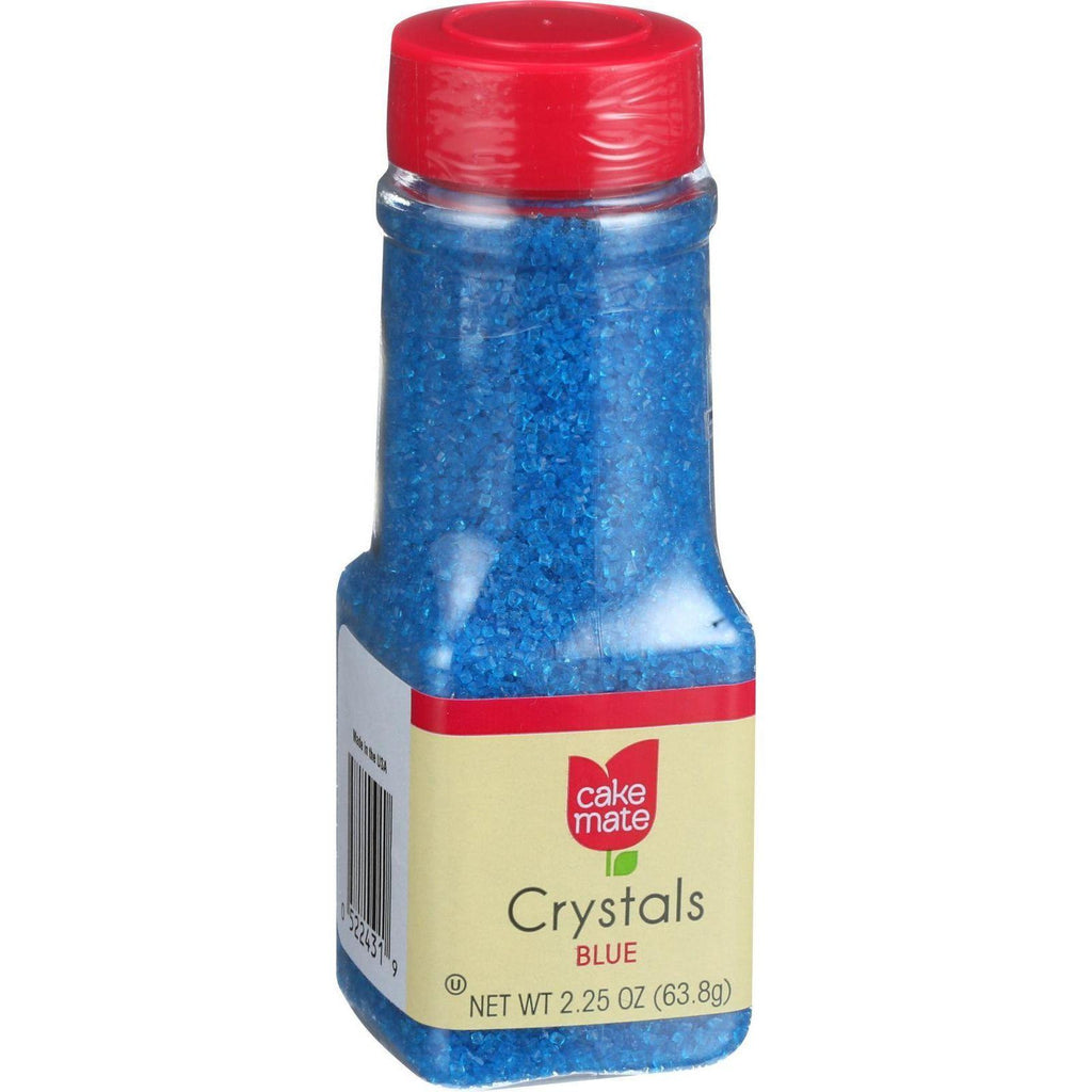 Cake Mate Decorating Decors - Crystals - Blue - 2.25 Oz - Case Of 6