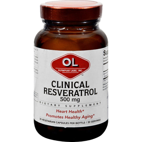 Olympian Labs Clinical Resveratrol - Extra Strength - 30 Vcaps