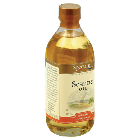 Spectrum Naturals Refined Sesame Oil - Case Of 12 - 16 Fl Oz.