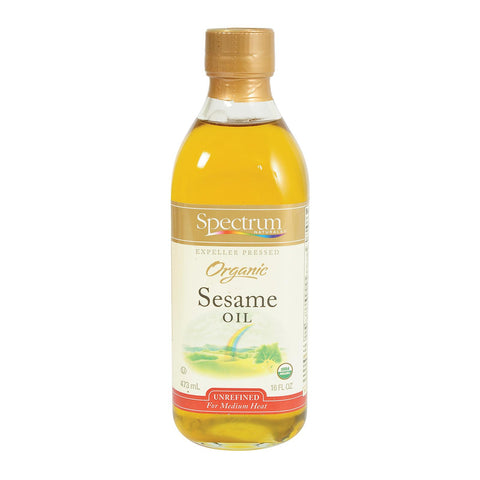 Spectrum Naturals Organic Unrefined Sesame Oil - Case Of 12 - 16 Fl Oz.