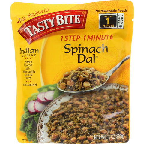 Tasty Bite Entree - Indian Cuisine - Spinach Dal - Indian - 10 Oz - Case Of 6