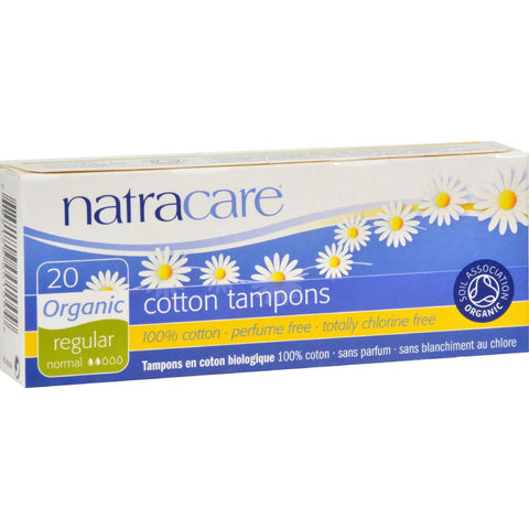 Natracare 100% Organic Cotton Tampons Regular - 20 Tampons