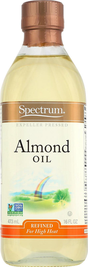 Spectrum Naturals Refined Sweet Almond Oil - Case Of 12 - 16 Fl Oz.