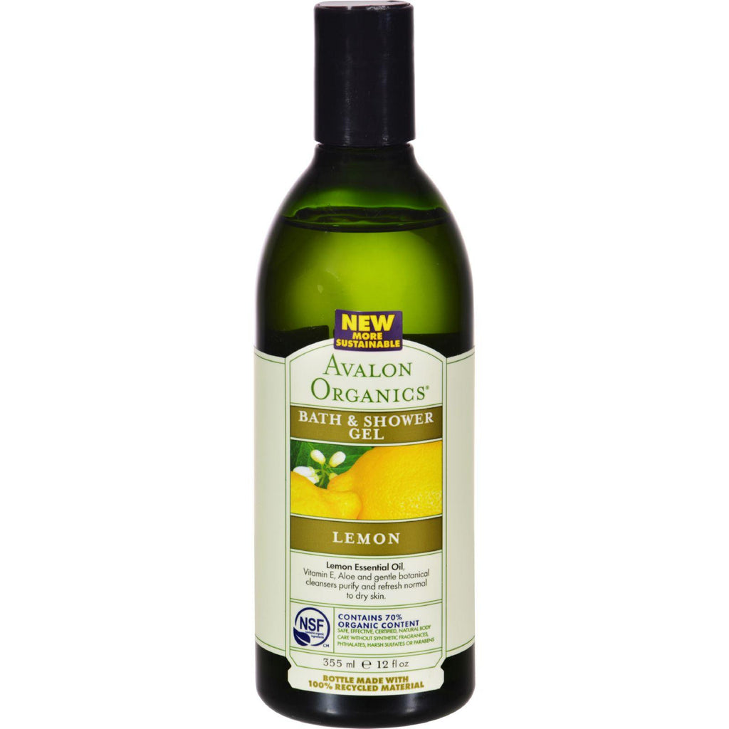 Avalon Organics Bath And Shower Gel Lemon - 12 Fl Oz