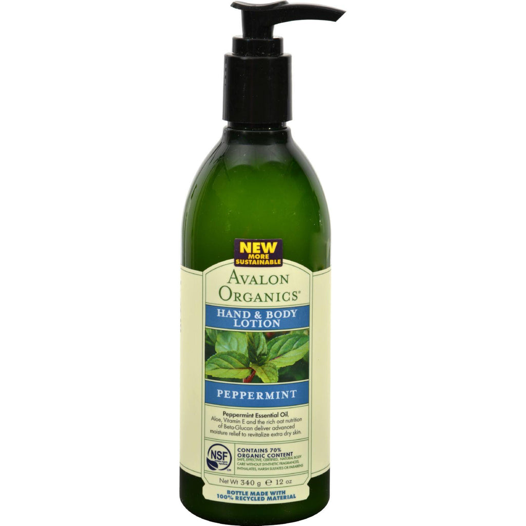 Avalon Organics Hand And Body Lotion Peppermint - 12 Fl Oz