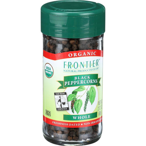 Frontier Herb Peppercorns - Organic - Fair Trade Certified - Whole - Black - 2.12 Oz