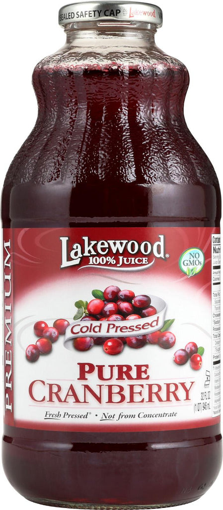 Lakewood Juice - Pure Cranberry - Case Of 12 - 32 Fl Oz.