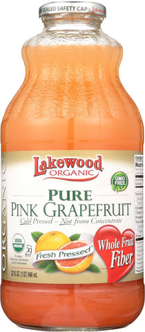 Lakewood Pure Pink Grapefruit Juice - Grapefruit - Case Of 12 - 32 Fl Oz.