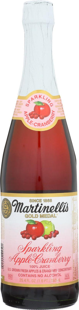 Martinelli's Sparkling Juice - Apple Cranberry - Case Of 12 - 25.4 Fl Oz.