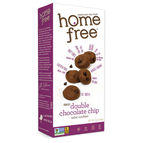 Homefree Gluten Free Double Chocolate Chip Mini Cookies - 5 Oz - Case Of 6