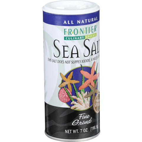 Frontier Herb Sea Salt - Fine Grind - 7 Oz