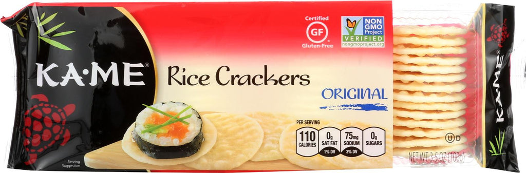 Ka'me Rice Crackers - Original - Case Of 12 - 3.5 Oz.