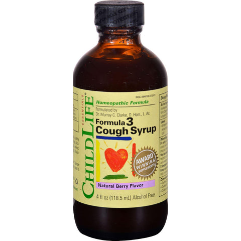 Childlife Formula 3 Cough Syrup Natural Berry - 4 Fl Oz