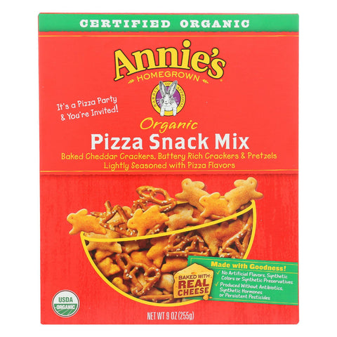 Annie's Homegrown Organic Pizza Snack Mix - Case Of 12 - 9 Oz.