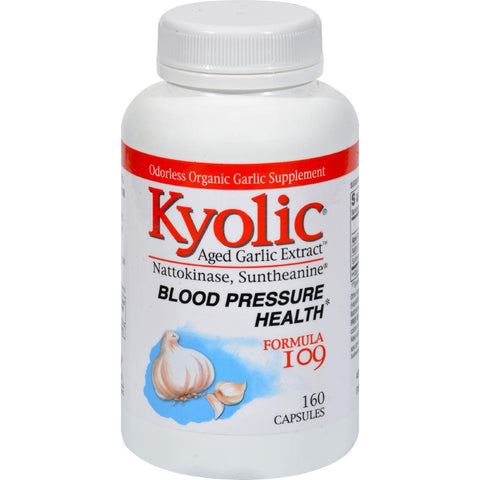 Kyolic Aged Garlic Extract Blood Pressure Health Formula 109 - 160 Capsules