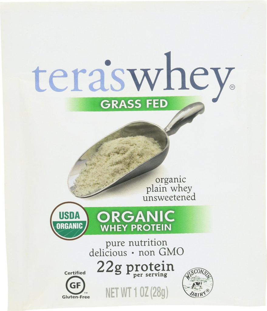 Teras Whey Protein Powder - Whey - Organic - Plain Unsweetened - 1 Oz - Case Of 12