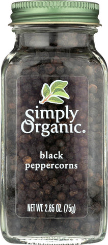 Simply Organic Black Peppercorns - Case Of 6 - 2.65 Oz.