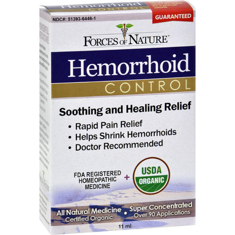 Forces Of Nature Organic Hemorrhoid Control - 11 Ml