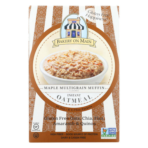 Bakery On Main Instant Oatmeal - Maple Flavor - Case Of 6 - 10.5 Oz.