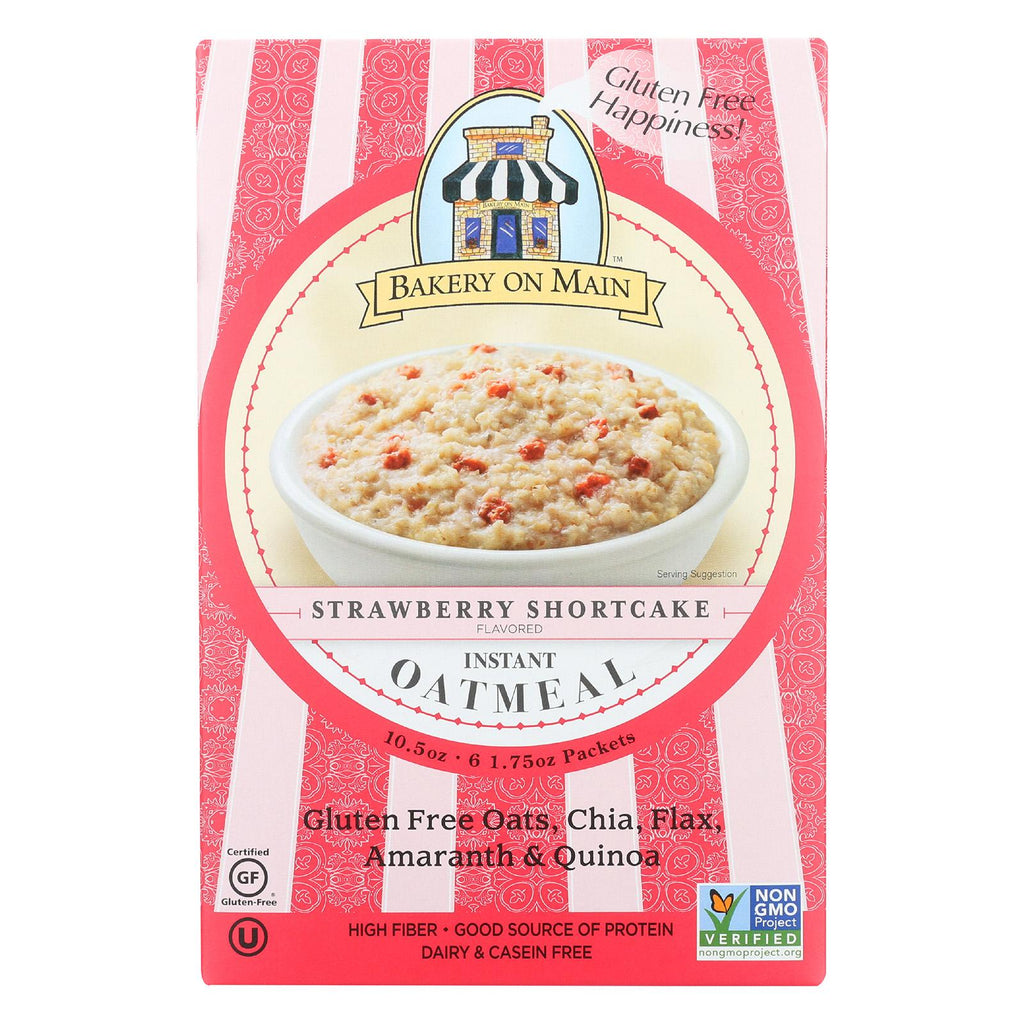 Bakery On Main Instant Oatmeal Shortcake - Strawberry - Case Of 6 - 10.5 Oz.