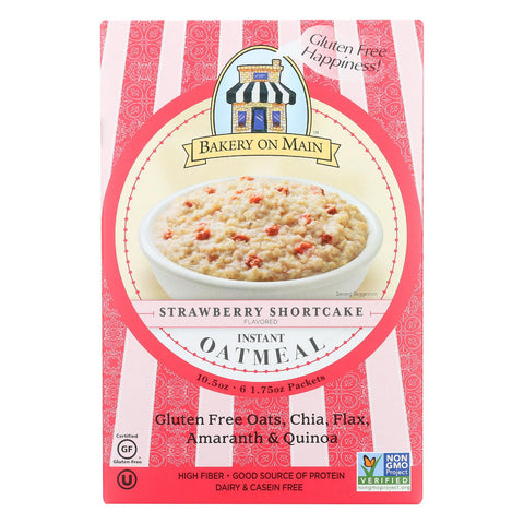 Bakery On Main Instant Oatmeal Shortcake - Strawberry - Case Of 6 - 10.5 Oz.