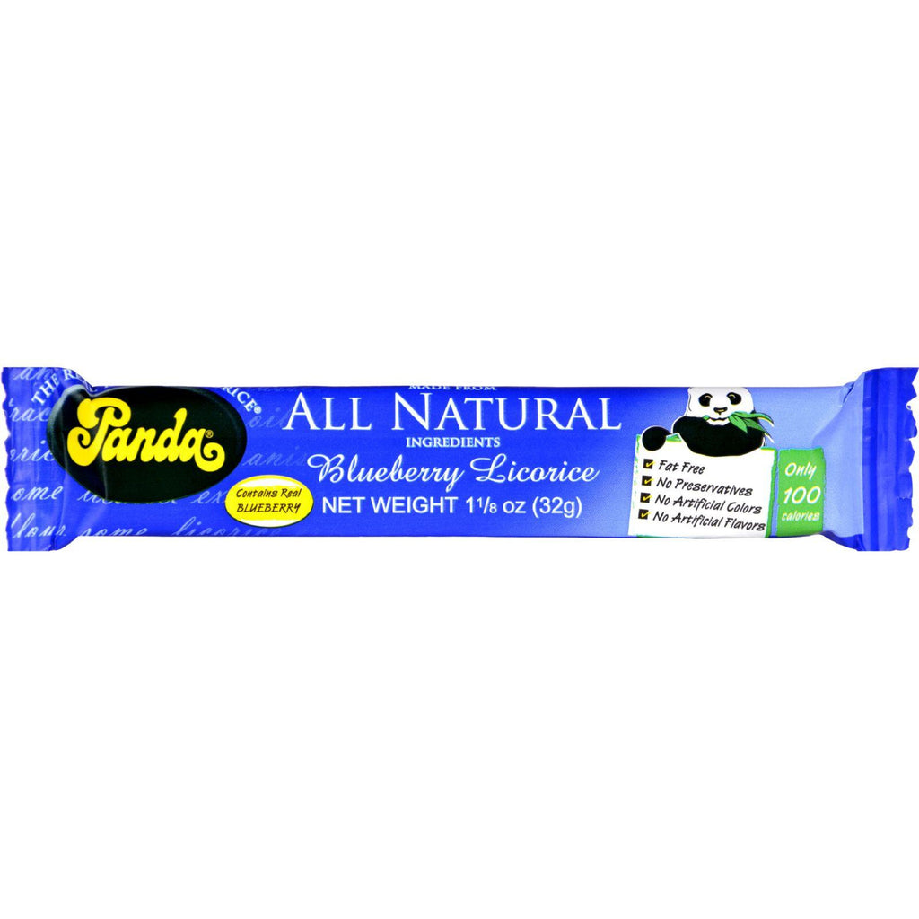 Panda Licorice Bars - Blueberry - Case Of 36 - 1.1 Oz