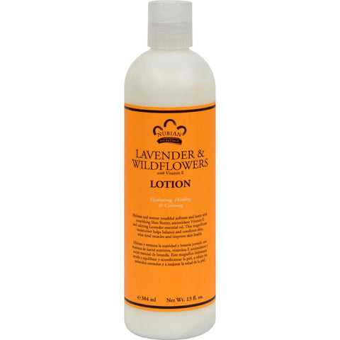 Nubian Heritage Lotion - Lavender And Wildflower - 13 Oz